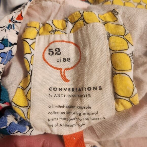52 of 52 Conversations Anthropologie Dress Sz Large Colloquial Bias Patchwork - Picture 10 of 12